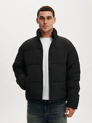 Cotton On Jet Black Puffer Jacket - Image 1 of 4