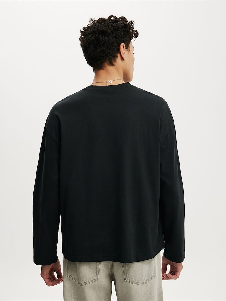 Чорний - Cotton On Regular Fit Long Sleeve T-Shirt - Image 2 of 4