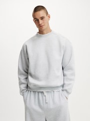Cotton On Grey Box Fit Crew Neck Pullover Jumpers - Image 1 of 4