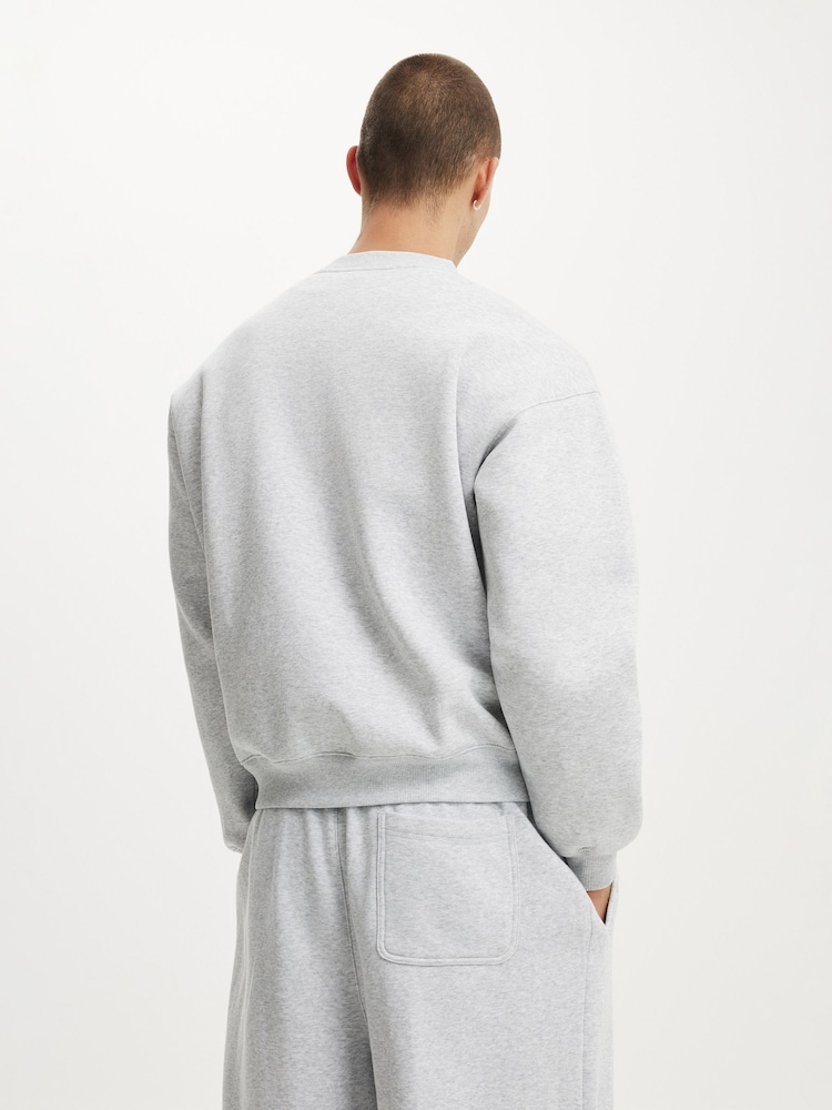 Cotton On Grey Box Fit Crew Neck Pullover Jumpers - Image 2 of 4 Cotton On Grey Box Fit Crew Neck Pullover Jumpers - Image 2 of 4