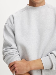 Cotton On Grey Box Fit Crew Neck Pullover Jumpers - Image 4 of 4
