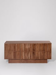 Swoon Mid Brown Sandon Acacia Wood 3 Door Media Unit - Image 2 of 7