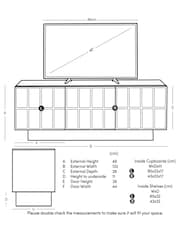 Swoon Mid Brown Sandon Acacia Wood 3 Door Media Unit - Image 3 of 7