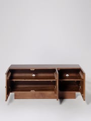 Swoon Mid Brown Sandon Acacia Wood 3 Door Media Unit - Image 5 of 7