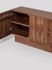 Swoon Mid Brown Sandon Acacia Wood 3 Door Media Unit - Image 6 of 7