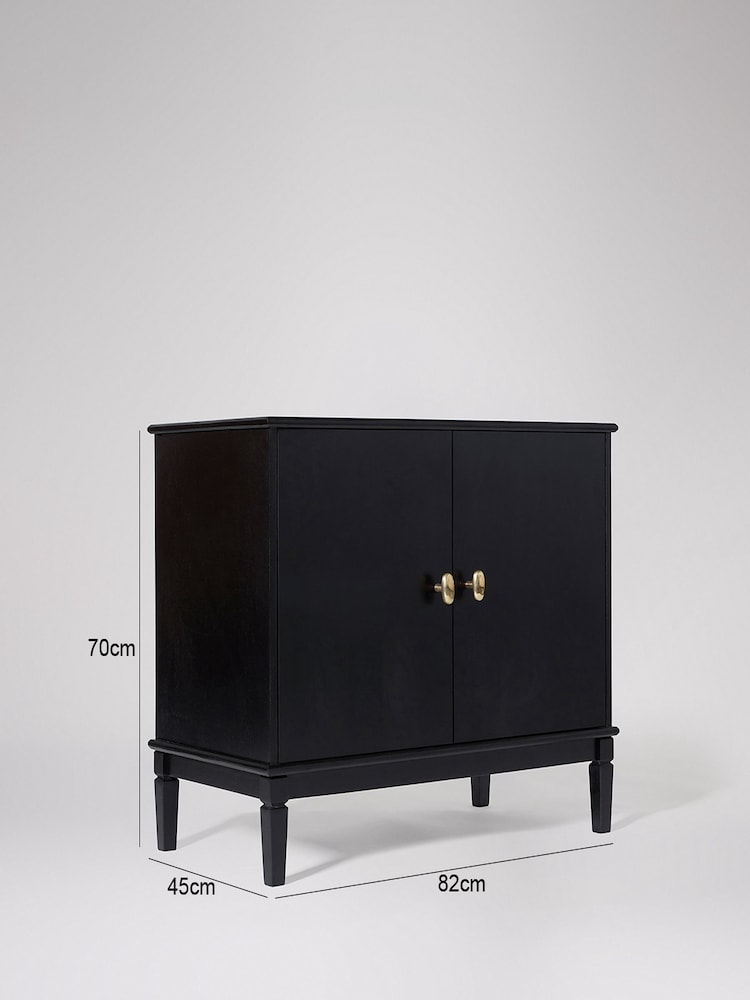 Swoon Black Canonbury Mango Wood 2 Door Sideboard - Image 11 of 11 Swoon Black Canonbury Mango Wood 2 Door Sideboard - Image 11 of 11