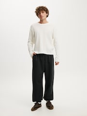 Cotton On Black Super Baggy Cuffed Track Joggers - Image 3 of 5