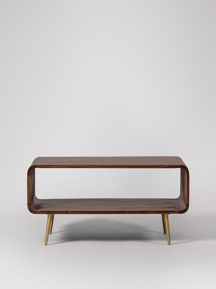Swoon Mid Brown Harring Acacia Wood Media Unit - Image 2 of 7 Swoon Mid Brown Harring Acacia Wood Media Unit - Image 2 of 7