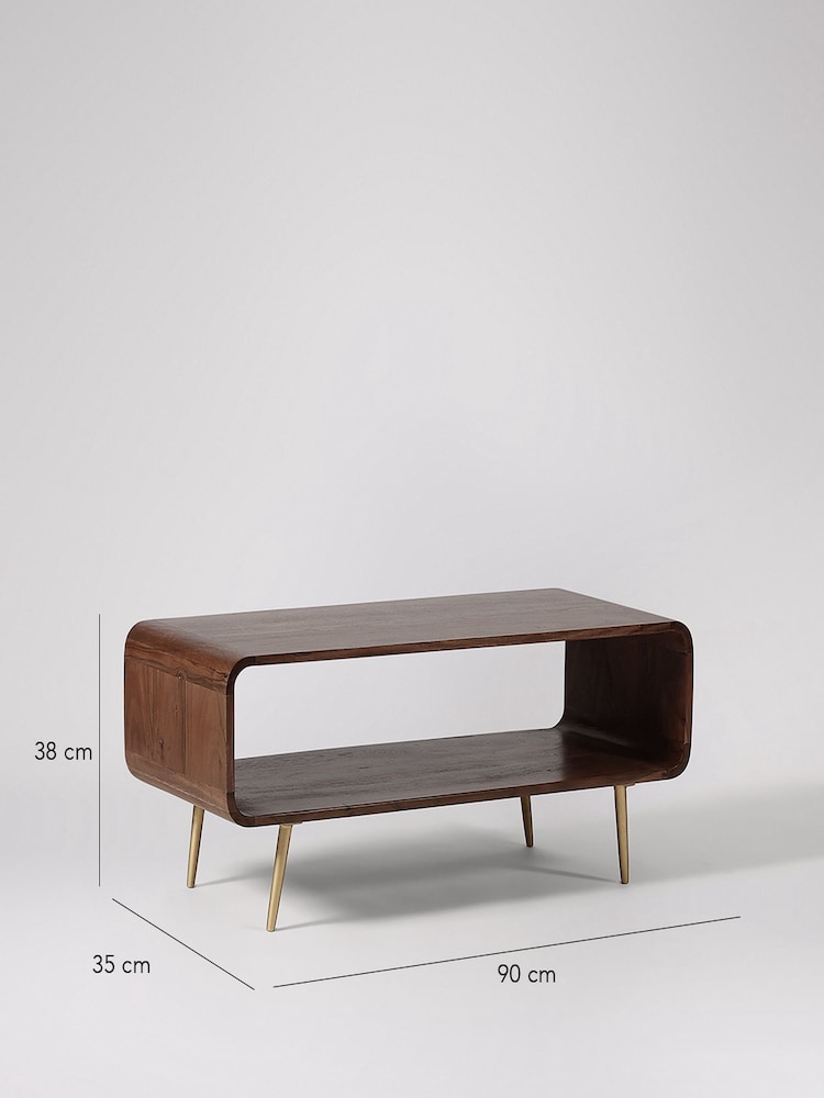 Swoon Mid Brown Harring Acacia Wood Media Unit - Image 7 of 7 Swoon Mid Brown Harring Acacia Wood Media Unit - Image 7 of 7