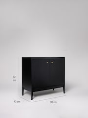 Swoon Black Newham Mango Wood 2 Door Sideboard - Image 10 of 10