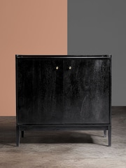 Swoon Black Newham Mango Wood 2 Door Sideboard - Image 4 of 10