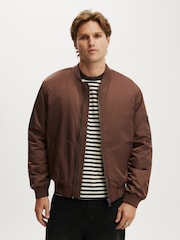 Cotton On Brown Classic Bomber Jacket - Image 1 of 3