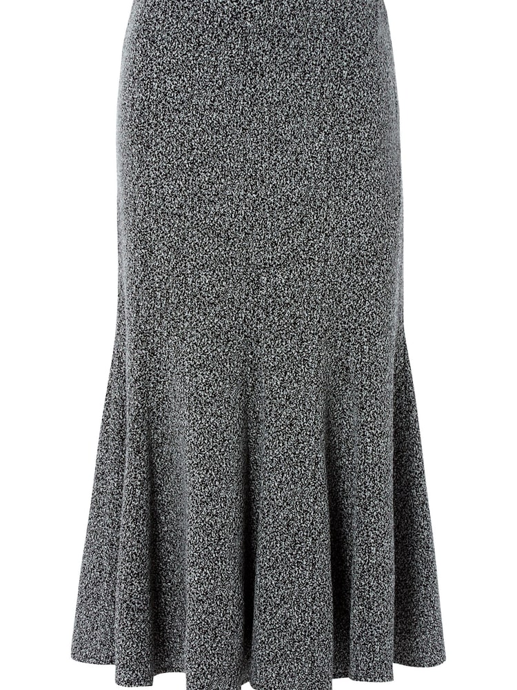 Roman Grey Texture Flared Skirt - Image 3 of 3 Roman Grey Texture Flared Skirt - Image 3 of 3