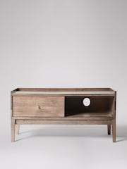 Swoon Light Brown Newham Mango Wood 1 Door Media Unit - Image 2 of 9