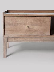 Swoon Light Brown Newham Mango Wood 1 Door Media Unit - Image 6 of 9