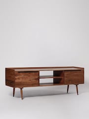 Swoon Mid Brown Southwark Acacia Wood 2 Door Media Unit - Image 4 of 7