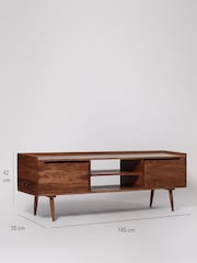 Swoon Mid Brown Southwark Acacia Wood 2 Door Media Unit - Image 7 of 7