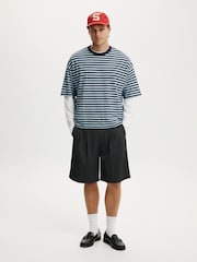 Cotton On Grey Super Baggy Pleated Shorts - Image 3 of 5