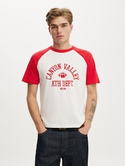 Cotton On White Fitted Graphic T-Shirt - Image 1 of 4