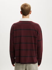 Cotton On Red Box Fit Rugby Polo Shirt - Image 2 of 4