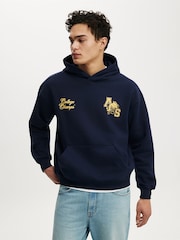 Cotton On Blue Box Fit Graphic Hoodie - Image 1 of 4