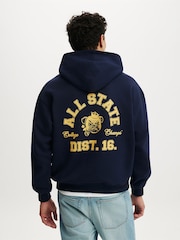 Cotton On Blue Box Fit Graphic Hoodie - Image 2 of 4