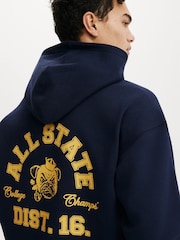 Cotton On Blue Box Fit Graphic Hoodie - Image 4 of 4