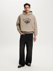 Cotton On Cream Box Fit Graphic Hoodie - Image 3 of 4