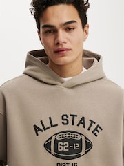 Cotton On Cream Box Fit Graphic Hoodie - Image 4 of 4