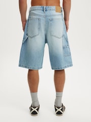 Cotton On Blue Super Baggy Jort Shorts - Image 2 of 5