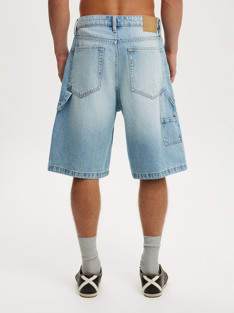 Cotton On Blue Super Baggy Jort Shorts - Image 2 of 5 Cotton On Blue Super Baggy Jort Shorts - Image 2 of 5