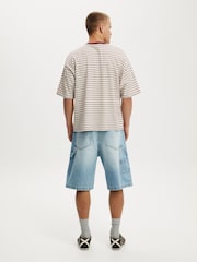Cotton On Blue Super Baggy Jort Shorts - Image 4 of 5