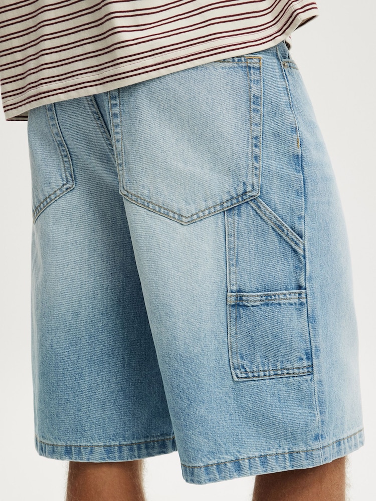 Cotton On Blue Super Baggy Jort Shorts - Image 5 of 5 Cotton On Blue Super Baggy Jort Shorts - Image 5 of 5