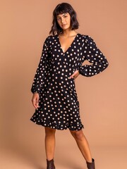 Roman Spot Frill Detail Print Dress - Image 1 of 4