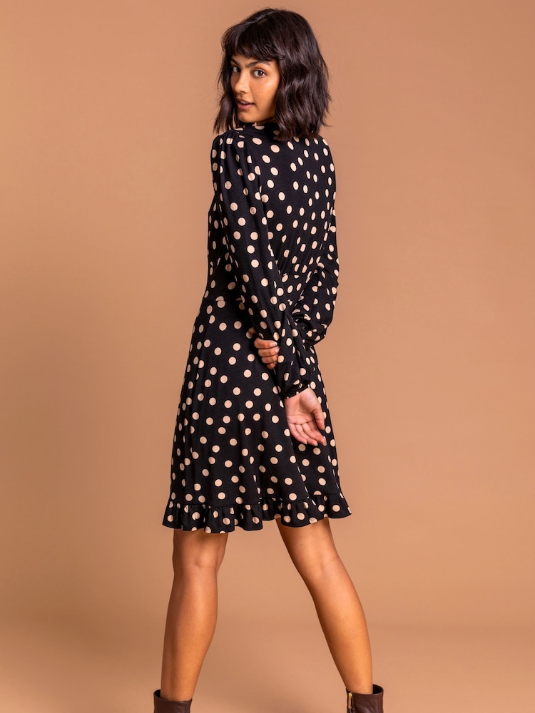 Roman Spot Frill Detail Print Dress - Image 2 of 4