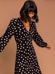 Roman Spot Frill Detail Print Dress - Image 3 of 4