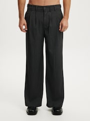 Cotton On Grey Super Baggy Pleated Trousers - Image 1 of 5