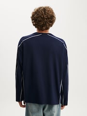 Cotton On Blue Regular Fit Graphic Long Sleeve T-Shirt - Image 2 of 4