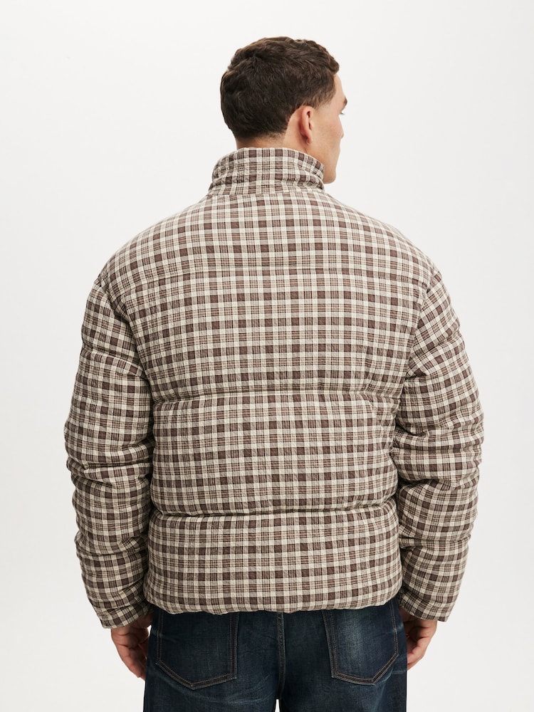 Cotton On Chocolate Brown Puffer Jacket - Image 2 of 4 Cotton On Chocolate Brown Puffer Jacket - Image 2 of 4
