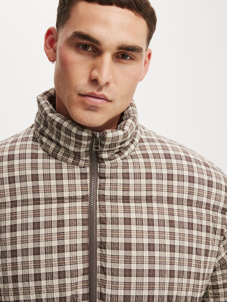 Cotton On Chocolate Brown Puffer Jacket - Image 4 of 4 Cotton On Chocolate Brown Puffer Jacket - Image 4 of 4