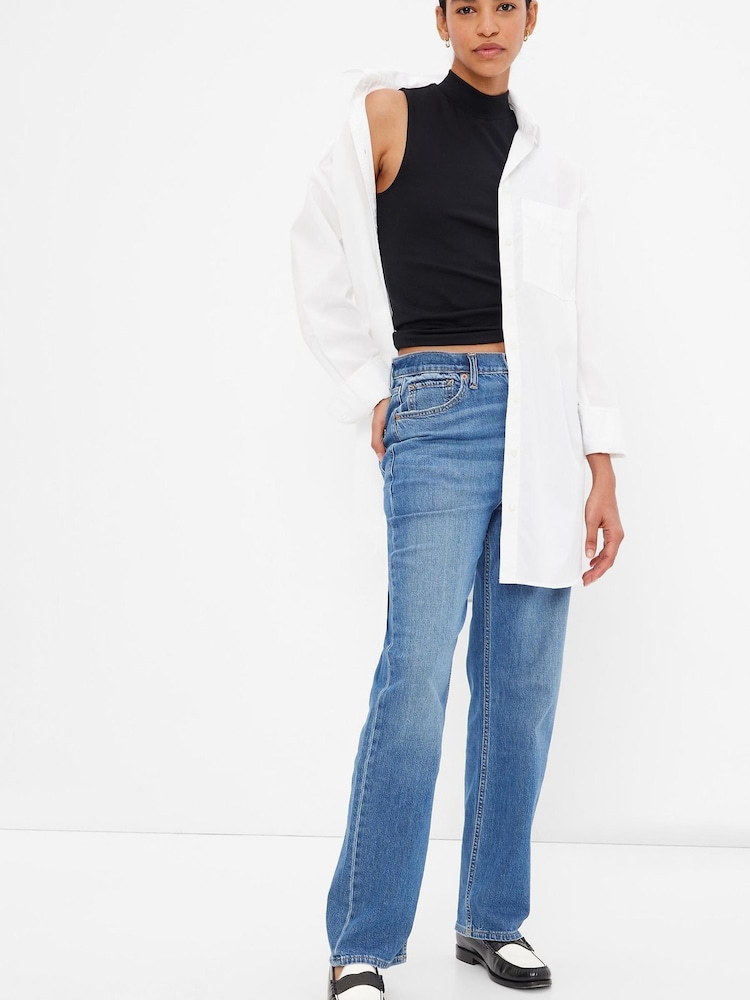 Gap White Organic Cotton Weekend Tunic Shirt - Image 1 of 5