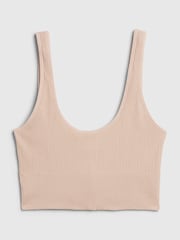 Gap Beige Seamless Ribbed Bralette - Image 3 of 4