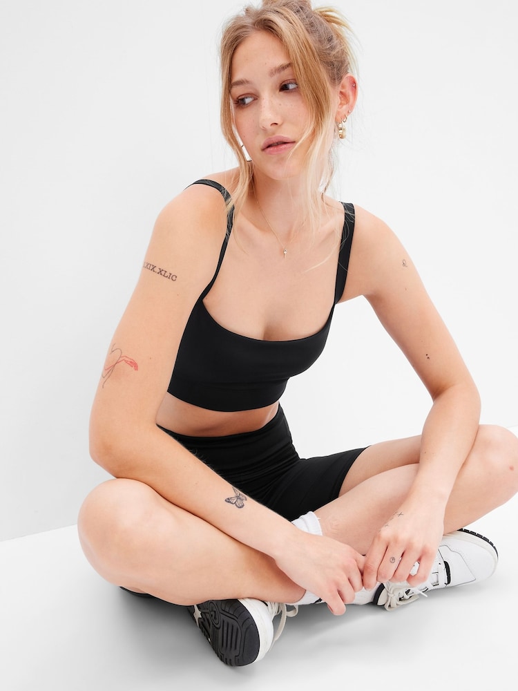 Gap Black Fit Power Tank Sports Bra - Image 1 of 2