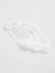 Gap White Adults 3 Pack Basic Trainer Socks - Image 1 of 1