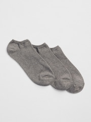 Gap Grey Adults 3 Pack Basic Trainer Socks - Image 1 of 1