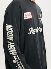 Cotton On Black Regular Fit Graphic Long Sleeve T-Shirt - Image 4 of 4