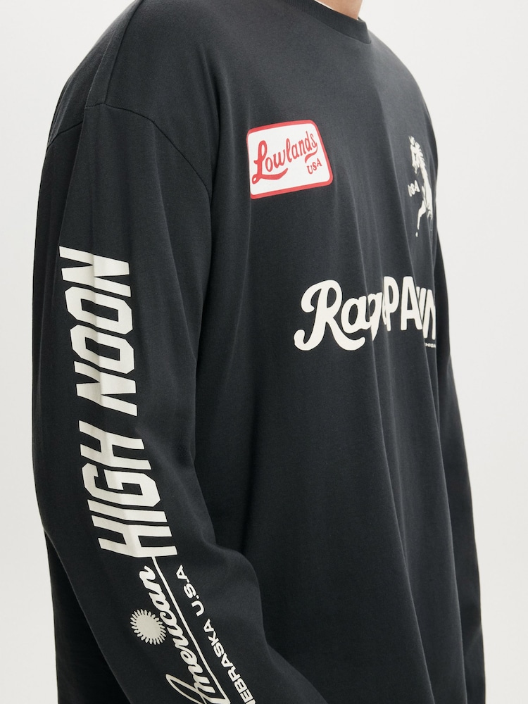 Cotton On Black Regular Fit Graphic Long Sleeve T-Shirt - Image 4 of 4