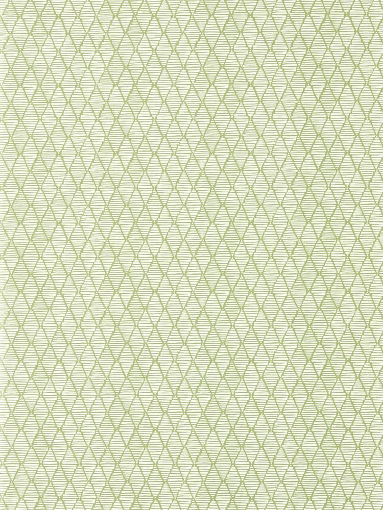 Scion Kelly Green Pomona Triangle Trellis A4 Wallpaper Sample - Image 1 of 2