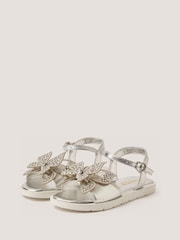 Monsoon Silver Diamanté Butterfly Sandals - Image 1 of 2