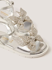 Monsoon Silver Diamanté Butterfly Sandals - Image 2 of 2